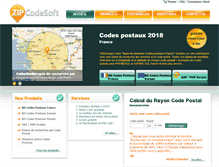 Tablet Screenshot of codepostauxfrance.com